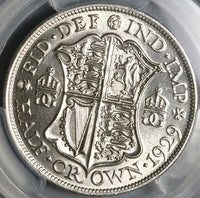 1929 PCGS MS 64 George V 1/2 Crown Great Britain GEM Silver Coin (25091003C)