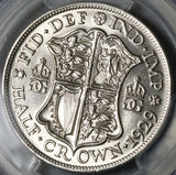 1929 PCGS MS 64 George V 1/2 Crown Great Britain GEM Silver Coin (25091003C)
