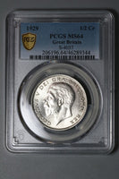 1929 PCGS MS 64 George V 1/2 Crown Great Britain GEM Silver Coin (25091003C)