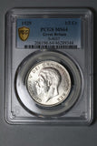 1929 PCGS MS 64 George V 1/2 Crown Great Britain GEM Silver Coin (25091003C)