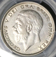 1930 PCGS AU 50 George V Rare 1/2 Crown Great Britain Silver Coin (25021002D)