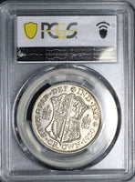 1930 PCGS AU 50 George V Rare 1/2 Crown Great Britain Silver Coin (25021002D)