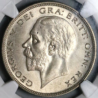 1931 NGC MS 64 1/2 Crown George V Great Britain Scarce Silver Coin (25091004C)