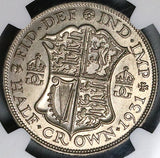 1931 NGC MS 64 1/2 Crown George V Great Britain Scarce Silver Coin (25091004C)