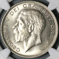 1936 NGC MS 64 1/2 Crown George V Great Britain Silver Coin (23111803C)