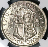 1936 NGC MS 64 1/2 Crown George V Great Britain Silver Coin (23111803C)