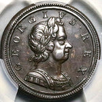 1719 PCGS AU 53 1/2 Penny George I Copper Great Britain Coin S-3660 POP 1/0 (25092402C)