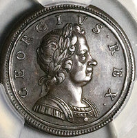 1719 PCGS AU 53 1/2 Penny George I Copper Great Britain Coin S-3660 POP 1/0 (25092402C)