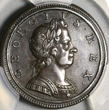 1719 PCGS AU 53 1/2 Penny George I Copper Great Britain Coin S-3660 POP 1/0 (25092402C)