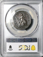 1719 PCGS AU 53 1/2 Penny George I Copper Great Britain Coin S-3660 POP 1/0 (25092402C)