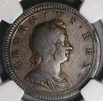 1723 NGC VF 20 George I 1/2 Penny Great Britain Colonial Copper Coin (25021204C)