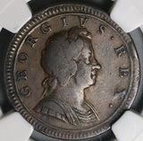 1723 NGC VF 20 George I 1/2 Penny Great Britain Colonial Copper Coin (25021204C)