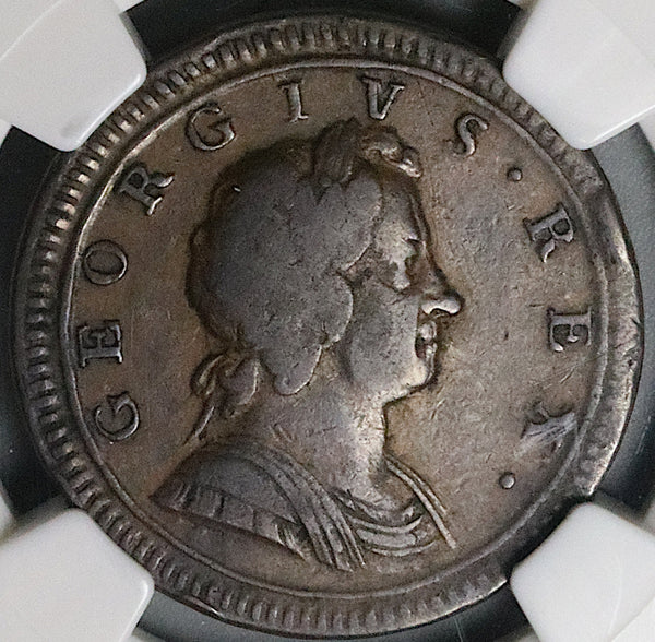 1723 NGC VF 20 George I 1/2 Penny Great Britain Colonial Copper Coin (25021204C)