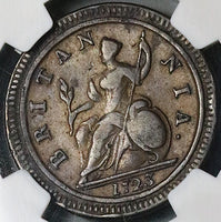 1723 NGC VF 20 George I 1/2 Penny Great Britain Colonial Copper Coin (25021204C)