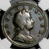 1723 NGC VF George I Half 1/2 Penny Great Britain Colonial Copper Coin (26100304C)