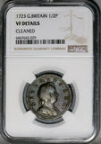 1723 NGC VF George I Half 1/2 Penny Great Britain Colonial Copper Coin (26100304C)