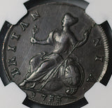 1733 NGC XF 45 Half 1/2 Penny George II Great Britain Colonial Coin (26072203C)