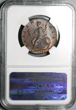 1740 NGC MS 64 George II 1/2 Penny Great Britain Mint State Coin POP 3/2 (25111703C)