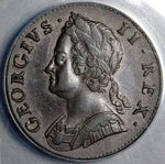 1746 ANACS XF 40 George II 1/2 Penny Great Britain Britannia Coin (25031903D)