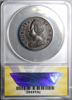 1746 ANACS XF 40 George II 1/2 Penny Great Britain Britannia Coin (25031903D)