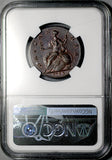 1753 NGC AU 58 1/2 Penny George II Great Britain Colonial Copper Coin (26072101C)