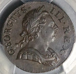 1770 PCGS AU 55 George III 1/2 Penny Great Britain Colonial Coin (24082102C)
