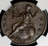1772 NGC AU 53 George III 1/2 Penny Great Britain Colonial Copper Coin (26072102C)