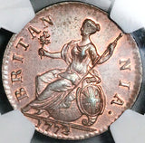 1772 NGC MS 64 George III 1/2 Penny Great Britain Colonial Coin (25111704C)