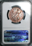 1772 NGC MS 64 George III 1/2 Penny Great Britain Colonial Coin (25111704C)