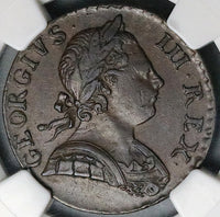 1772 NGC XF 40 George III 1/2 Penny Great Britain Colonial Copper Coin (25021206C)