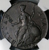 1772 NGC XF 40 George III 1/2 Penny Great Britain Colonial Copper Coin (25021206C)