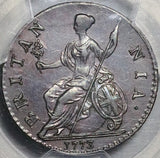 1773 PCGS AU 55 George III 1/2 Penny Great Britain Colonial Coin (24082103C)