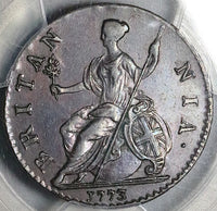 1773 PCGS AU 55 George III 1/2 Penny Great Britain Colonial Coin (24082103C)