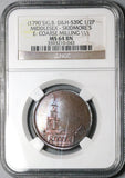 1790s NGC MS 64 St Mary's Conder 1/2 Penny Skidmore's DH 539c POP 4/0 (23060203C)