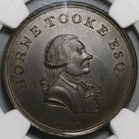 1790s NGC MS 66 Spence Tooke 1/2 Penny Conder Middlesex Token Coin DH 878 POP 1/0 (16072102D)