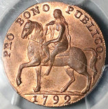 1792 PCGS MS 64 Lady Godiva Elephant Conder 1/2 Penny Coventry DH 235 POP 1/0 (18032202D)