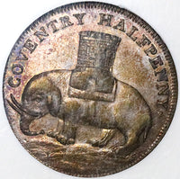 1792 NGC MS 62 Lady Godiva Conder Coventry 1/2 Penny DH 237 Token (23091403C)