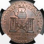 1795 NGC MS 64 Schooling Middlesex 1/2 Penny Conder Ironmonger Kettle Token Coin (24010602D)