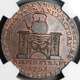 1795 NGC MS 64 Schooling Middlesex 1/2 Penny Conder Ironmonger Kettle Token Coin (24010602D)