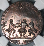 1795 NGC MS 63 Spence Tree Liberty Lion Rooster 1/2 Penny Middlesex  Satirical Conder Token DH 889 POP 1/0 (25042403C)