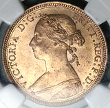 1891 NGC MS 64 1/2 Penny Victoria Great Britain GEM Mint State Coin (2511801C)