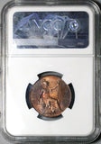 1901 NGC MS 64 RB 1/2 Penny Victoria Great Britain Bronze Coin (24041701C)