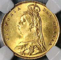 1887 NGC MS 64 Victoria 1/2 Sovereign Great Britain Jubilee Head Gold Coin (25031701D)