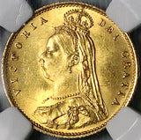 1887 NGC MS 64 Victoria 1/2 Sovereign Great Britain Jubilee Head Gold Coin (25031701D)