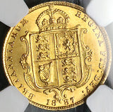 1887 NGC MS 64 Victoria 1/2 Sovereign Great Britain Jubilee Head Gold Coin (25031701D)