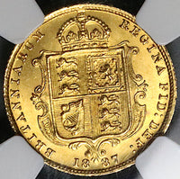 1887 NGC MS 64 Victoria 1/2 Sovereign Great Britain Jubilee Head Gold Coin (25031701D)