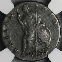 1694 NGC VF 30 William Mary Farthing 1/4 Penny England Britain Coin (23091701C)