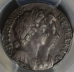 1694 PCGS VF 35 William Mary Farthing 1/4 Penny England Britain Coin (25072601C)