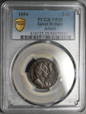 1694 PCGS VF 35 William Mary Farthing 1/4 Penny England Britain Coin (25072601C)