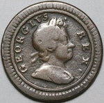 1723 George I Farthing AVF Great Britain Coin (24060706R)
